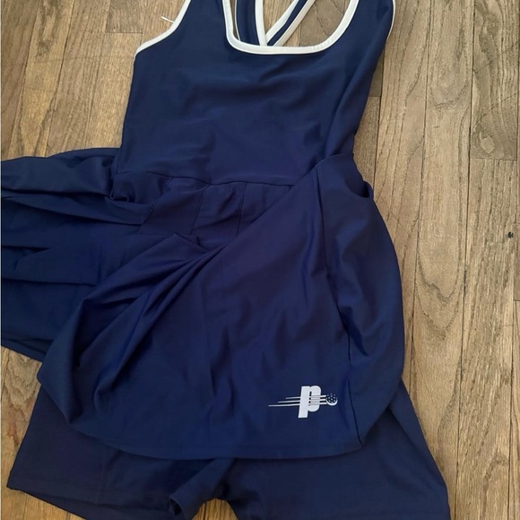 Elegant Navy Blue Mini Dress - Picture 6 of 7